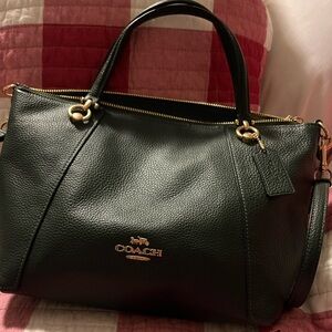 Coach Leather Purse, Dark Hunter Green